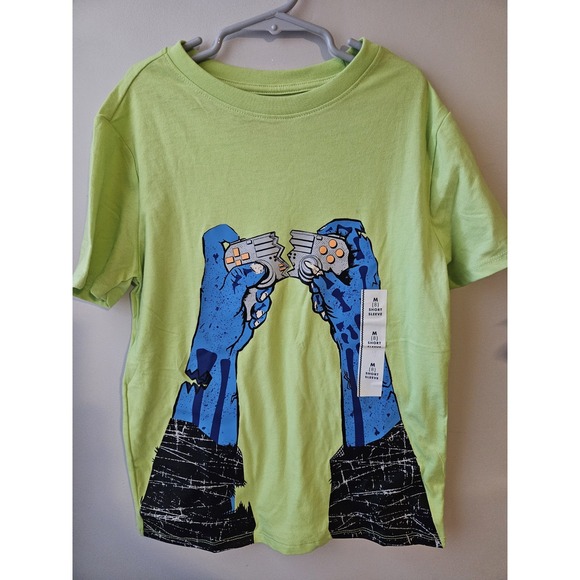 Cat & Jack Other - Cat & Jack Boys Graphic Tee – Green Zombie Gamer Hands T-Shirt (Size M 8)
